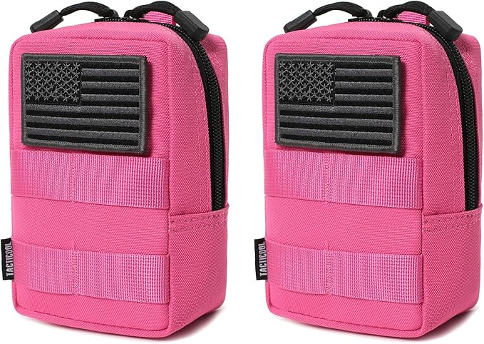 2 Pack Molle Pouches - Tactical Compact Water-Resistant EDC Pouch