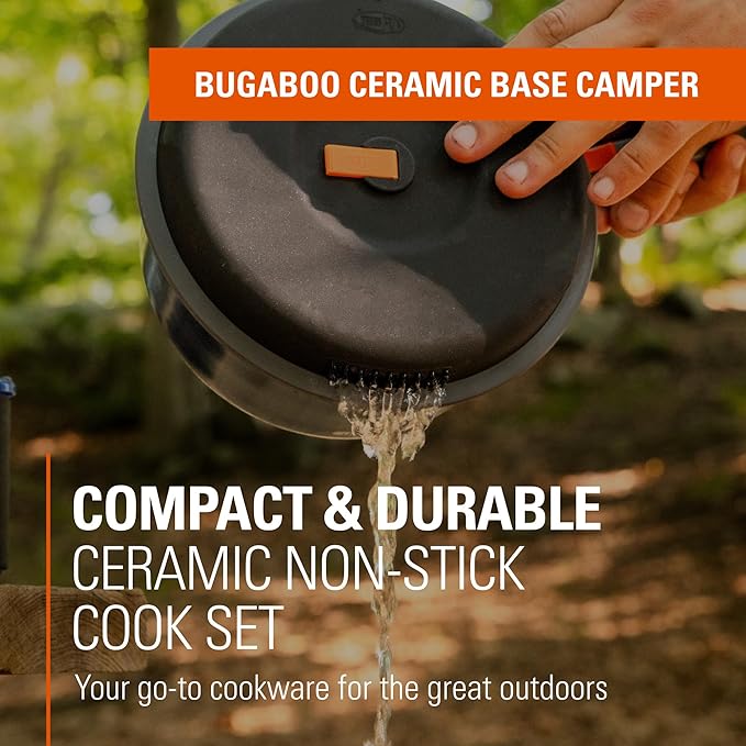 GSI Outdoors Bugaboo Base Camper, High-Efficiency Cookset – Ceramic Non-Stick Coated