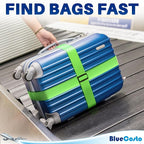 Luggage Straps for Suitcases - TSA Approved - Green, 4 PK - Premium Nylon Belts for Suitcase, Briefcase & Travel Bag - Adjustable Strap Length 46" - 78"