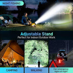 2025 Upgrade 10000mAh Super Bright Rechargeable Spotlight 90,000 Lumen Flashlight Handheld Spotlight,Spot Light Outdoor Runtime 48+ Hrs,Flashlight Searchlight Flood Camping Hunting Boating with Tripod