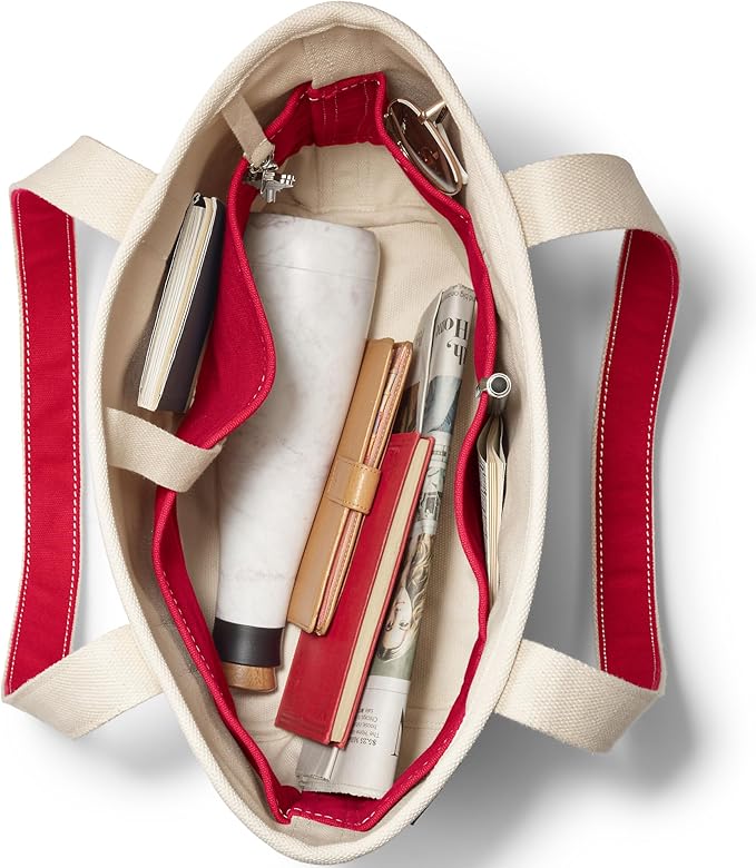 Lands' End Open Top Canvas Tote Bag