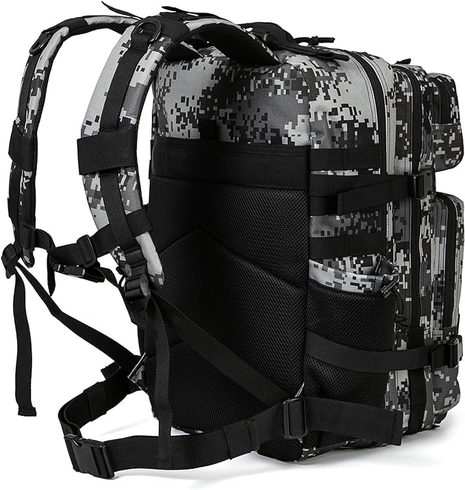 QT&QY 25L/45L Military Tactical Backpack For Men Molle Daypack 3 Day Bug Out Bag Hiking Rucksack With Bottle Holder