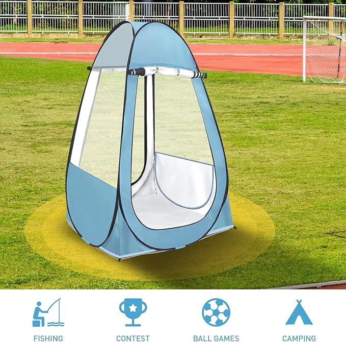 Pop Up Tent, Clear Outdoor Tents Sports Fishing, Rainproof and Windproof Beach Camping, Lightweight and Sturdy, Easy Set Up, UPF 50+ Portable Folding 39" x 64"
