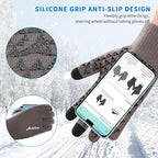 Achiou Winter Gloves, Glove for Men Women, Upgraded Touch Screen Texting Warm Running with Thermal Soft Knit Lining