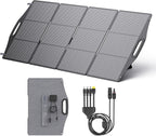 200W Solar Panel, BigBlue SolarPowa 200 Solar Panel Charger with Kickstand for Camping, IP68 Waterproof, Portable and Lightweight, 25% Solar Efficiency, DC5521/8020/7909/ XT60 Plug for Power Station