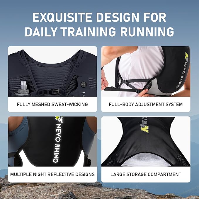 Running Vest with 350 ML TPU Soft Flask, Small Running Water Vest -Adjustable Chest Straps, Lightweight Hydration Vest Pack for Trail Marathon Hiking Cycling for Women Men Mini