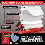 Protect Life Saving Emergency Fire Blankets 2 Pack - 40"x40", Fiberglass Fire Blanket for Home & Kitchen - Fire Suppression or Retardant Tarp - Fire Safety Kit for Car or Camping