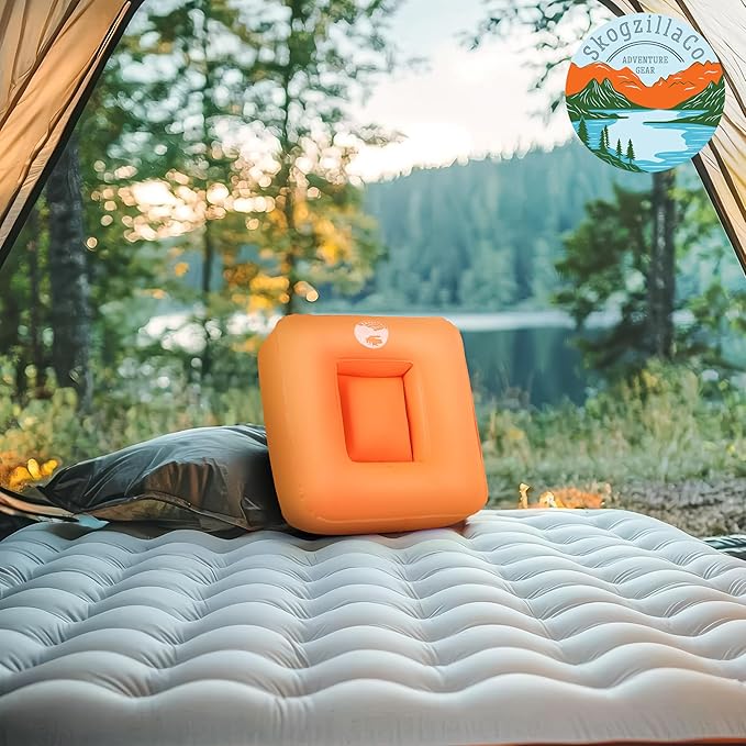 TrailNeck 1.0 camping pillow-Compact, portable, packable, camping essentials, outdoor gear, hiking, backpacking, deployments, beach, car, plane travel pillow. Firm pillows for multi-position sleepers.