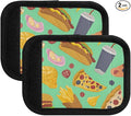 Fast Food Print Luggage Handle Wrap for Suitcase Luggage Tags Handle Covers Identifiers Soft Decorations Travel Accessories 2 Pack