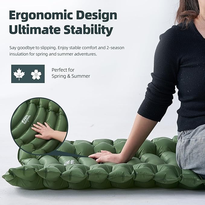 Gear Doctors® Ether 17.5oz Ultralight Camping Sleeping Pad – Backpacking Air Mattress – Camping Mattress Pad – Compact Inflatable Sleeping Mat for Backpacking, Comfortable Outdoor Hiking, Tent, Travel