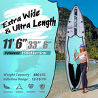 FunWater Inflatable Stand Up Paddle Board 10'/10'6"/11'/11'6" Paddle Board for Adults & Youth, Paddleboards Inflatable with Premium SUP Accessories, Wide Stable, Non-Slip Comfort Deck