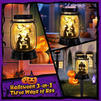 Halloween Decorations Halloween Decor Witch Solar Lanterns Witch Decorations Outdoor Lights Solar Garden for Yard, Patio,Backyard,Porch Torches Light