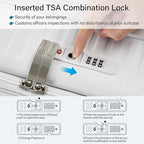 20 Inch Carry on Luggage 22x14x9 Airline Approved Hard Shell Suitcases with Wheels, Top Opening Expandable Carry on Luggage with Cup Holder Small Rolling Suitcase with Lock, White