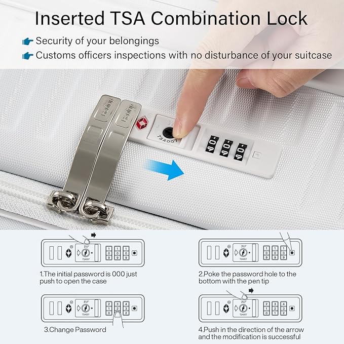 Hard Shell Suitcases 28 Inch Large Checked Luggage with Spinner Wheels Cup Holder, Expandable Check in Luggage Lightweight Top Opening Luggage Big Rolling Suitcase with Lock, White