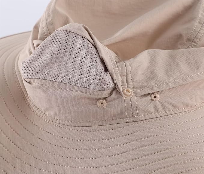 Connectyle Sun Hat for Men Women Outdoor UV Protection Safari Hat for Fishing Hiking Gardening Breathable Cowboy Hat UPF50