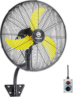 FUGOO 20'' Outdoor Quiet Oscillating Wall Fan With All Sealed Brushless DC Motor,4-Speed Waterproof Outdoor Fan, Heavy Duty Industrial Wall Mount Fans for House,Patios,Commercial,Garage,4000CFM