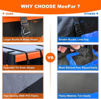 MeeFar Rooftop Cargo Carrier Car Roof Bag 21 Cubic Feet 100% Waterproof Car Top Carrier, Fits All Vehicle with/Without Rack,Include Anti-Slip Mat,10 Reinforced Straps,6 Door Hooks,Luggage Lock