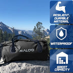 Malo'o Waterproof Dry Bag Duffel 40L/60L/100L, Roll Top Duffel Keeps Gear Dry for Kayaking, Rafting, Boating, Swimming, Camping, Hiking, Beach, Fishing - Internal & External Pockets