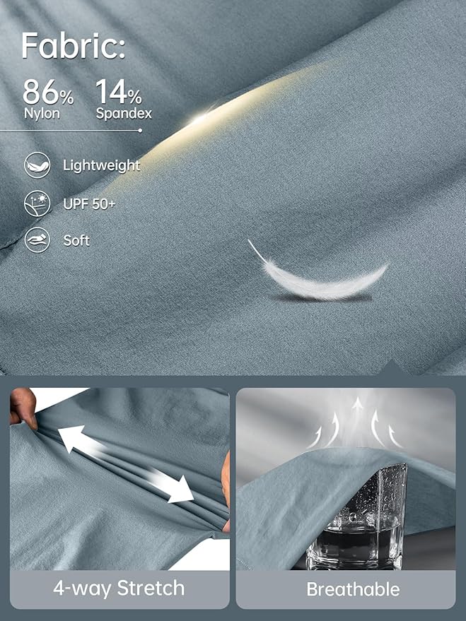 FREE SOLDIER Men's Outdoor Cargo Hiking Pants with Belt Lightweight Waterproof Quick Dry Tactical Pants Nylon Spandex