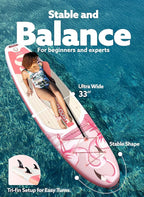 SLOOSH Inflatable Stand Up Paddle Board, 10'6" Paddle Boards with Premium Accessories, Non-Slip EVA Deck, Ultra-Light Carry Bag Pump, Ripple SUP for Youth & Adults of All Skill Levels