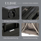 Bric's 30" Expandable Spinner Suitcase - Travel Luggage with TSA-Approved Lock and Hard Shell Exterior - B|Y Ulisse - Black