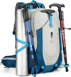 40L Hiking Backpack for Men and Women, Lightweight Waterproof Packable Camping Travel Daypack with Rain Cover (Black, 40 Liter)