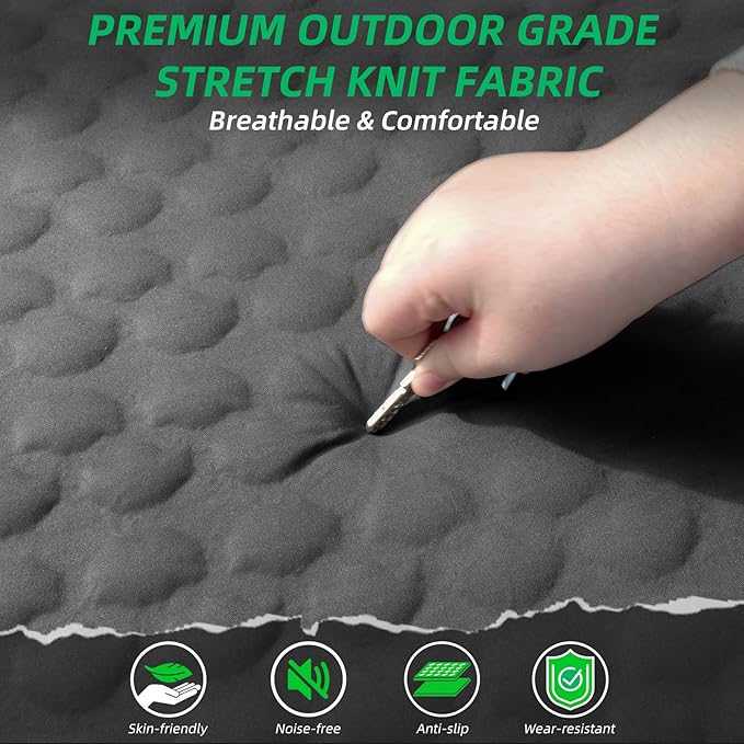 Self Inflating Sleeping Pad with Electric Pump, 4”Ultra-Thick Memory Foam Camping Mattress Pad, Ultralight Camping Sleeping Pad, 9.5 R-Value Insulated Sleeping Mat for Car Travel