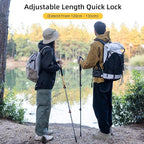 Naturehike Collapsible Trekking Poles, Adjustable Lightweight Aluminum Hiking Poles, Shock Absorption with Wrist Straps for Hiking and Daily Use, Yelllow/Green (Set of 2)