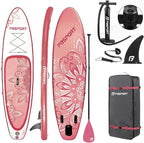 FBSPORT 11' Premium Stand Up Paddle Board, Yoga Board with Durable SUP Accessories & Carry Bag | Wide Stance, Surf Control, Non-Slip Deck, Leash, Paddle and Pump for Youth & Adult