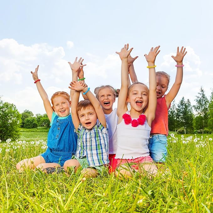 48 Pack Mosquito Repellent Bracelets for Adults & Kids, DEET-Free Wristbands, Individually Wrapped Bug Repellent Bands