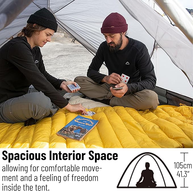 Naturehike Mongar UL Tent [2025 Upgrade] 1.5kg/3.3lb Ultralight Tents,1/2 Person Backpacking Tent,4 Modes of use, Waterproof,Hiking Tents for Camping