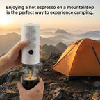 Portable Espresso Machine Mini 12V Rechargeable 3-in-1 Multi-Function Electric Coffee Machine One Key Extraction Compatible with NS & DG Capsules and Ground Coffee for Office Home (White)
