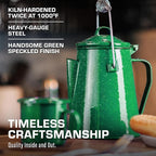 COLETTI Classic Camping Kettle - Tea and Camp Kettle, NO Aluminum or Plastic, Ideal for Boiling Water (Green)