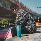 Farsea Insulated Water Bottle With Paracord Handle, Protective Silicone Boot and 2 Lids (Straw Lid & Spout Lid), Stainless Steel Water Bottle Wide Mouth, Double Wall Sweat-Proof BPA-Free, 18 oz