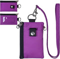 Minimalist RFID Blocking Small Wallet with ID Window,WaterResistant Zip Id Case Wallet with Lanyard Keychain for Cards,Cash,Travel,Women,Men