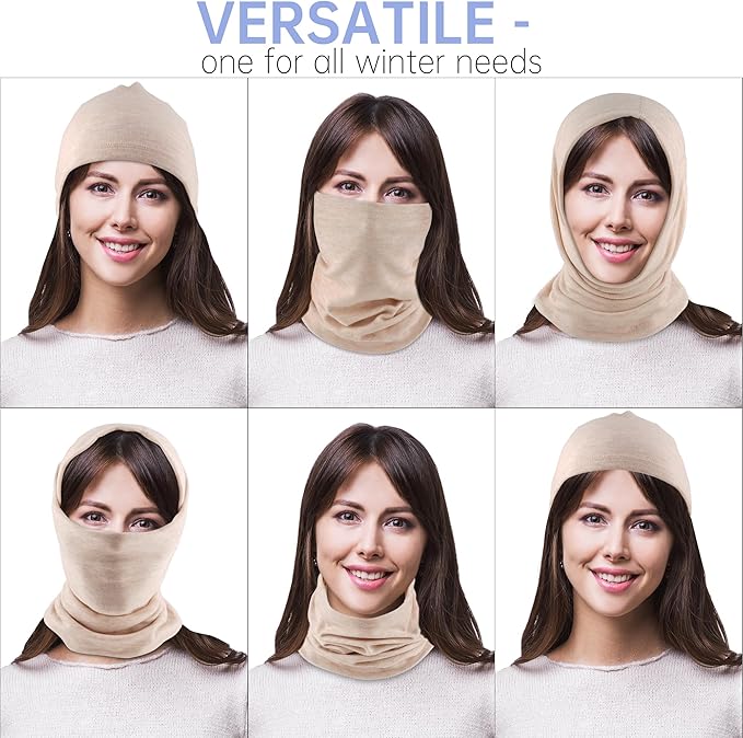 Winter Neck Gaiter Warmer, Soft Fleece Face Mask Scarf for Cold Weather Skiing Cycling Outdoor Sports