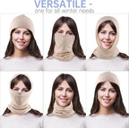 Winter Neck Gaiter Warmer, Soft Fleece Face Mask Scarf for Cold Weather Skiing Cycling Outdoor Sports