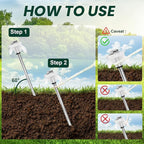 30 Pack 8" Screw in Tent Stakes Heavy Duty- Ground Anchors Screw- Tent Pegs Camping Stakes- Hex Pegs Drillable Tent Stakes and Hexagon Head Drive and Storage Box (White)