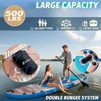 UPWELL 10'6"/11'/11'6" Inflatable Paddle Board, Stand Up Paddlboard for Youth & Adults, Stable Design, Premium SUP Accessories, Backpack, Leash, Hand Pump, Fins