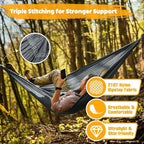NATUREFUN Ultra-Light Travel Camping Hammock | 300kg Load Capacity,Breathable,Quick-Drying | 2 x Premium Carabiners,2 x Nylon Slings Included | Outdoor Indoor Garden