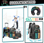 Kid’s Luggage Set 5 Piece Suitcase Set 16’’ Hardside Luggage with Spinner Wheels Girls Boys Carry on Luggage Travel Rolling Luggage Airline Approved