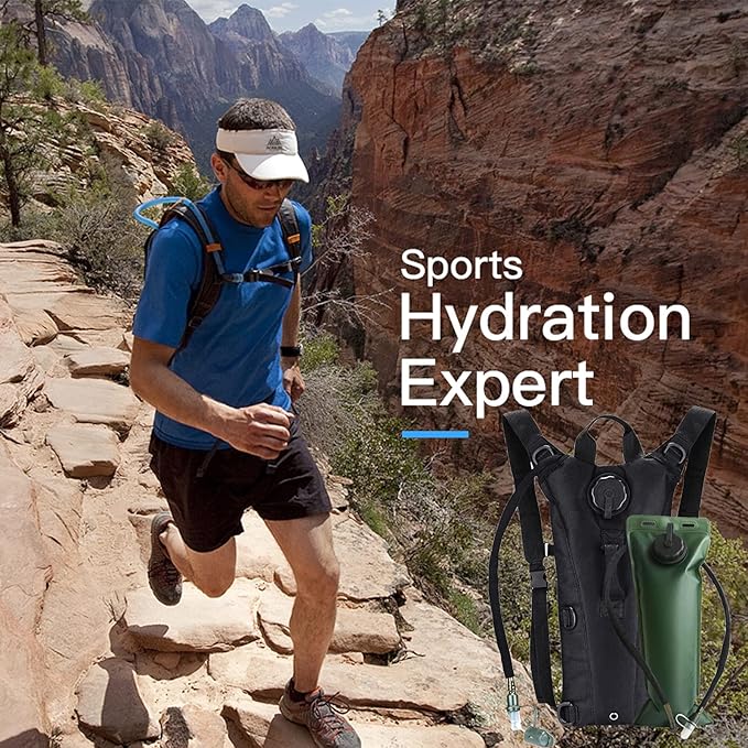 Water Backpack Black Hydration Backpack with 3 Liter Bladder Lightweight & Waterproof Hydration Pack for Hiking, Cycling, Running,Climbing Outdoorer ,Gift for dad
