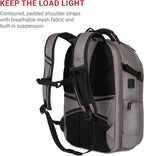 SwissGear Travel Tech Elite Laptop Backpack – Fits Laptops up to 16” – ScanSmart TSA-Friendly Backpack with USB Port, Shoe Compartment & Organizer Pockets – Grey Ballistic