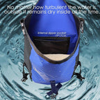 Dry Bags Waterproof Backpack, Waterproof backpack for Water sports,boating,Floating,hiking, camping and other outdoor activities 25L.(Blue)