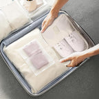 Shoe Bags for Travel Holds 3 Pair of Shoes, Travel Shoe Bag with 3 Layers Compartments, Waterproof & Washable, Navy