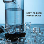 Fanhaw 32 oz Clear Water Bottle with Fast-Flow Spout Lid, BPA-Free Tritan, Wide Mouth, Leakproof, Reusable Bottle for Gym, School, Office, Travel (Gray)