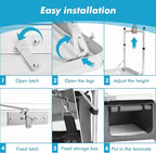 Camp Field Camping Folding Aluminum Table with Adjustable Legs for Outdoor Travel Beach, Backyards, BBQ, Party and Picnic Foldable Table