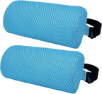 REEZEIVI 2 Pack Headrest Pillow for Patio Chaise Lounge,Chaise Lounge Pillows Outdoor 3D air mesh with Elastic Band,Quick Drying and Washable Spa Pillow for Recliner,Beach Chair,Office Chair,Blue