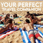 Dock & Bay Beach Towel - Quick Dry, Sand Free - Compact, Lightweight - 100% Recycled - Includes Bag - Cabana - Waikiki Coral Red - Large (160x90cm, 63x35)