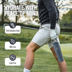 Coolflask Water Bottle 40 oz Fits Car Cup Holder, Slim Tumbler Stainless Steel with Straw & Handle, Vacuum Flask Leakproof Wide Mouth for Travel Sports Gym, Grey